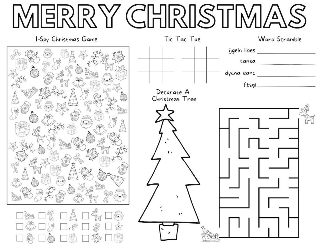 cute christmas activity page free printable - originalmom